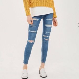 Topshop Jamie high rise distressed jeans